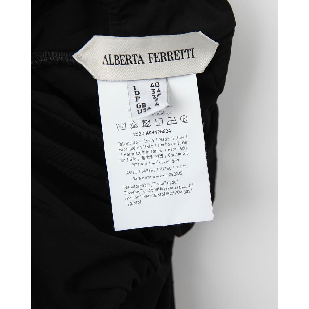 Alberta Ferretti Jersey High Neck Gown in Black - Picture 12 of 13